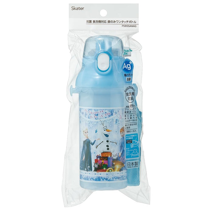 Skater Disney Frozen Lightweight 480ml Water Bottle for Children Antibacterial and Made in Japan