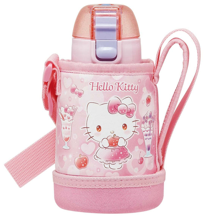 Skater Hello Kitty Sweets Children's 400ml Water Bottle with Cover - Sanrio Kstch4-A