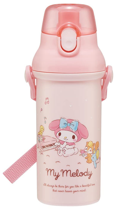 Skater My Melody Gentle Music 480Ml Antibacterial Plastic Water Bottle for Girls Made in Japan