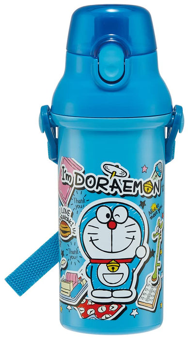 Bouteille d'eau antibactérienne pour enfants Skater Doraemon 480 ml en plastique de fabrication japonaise