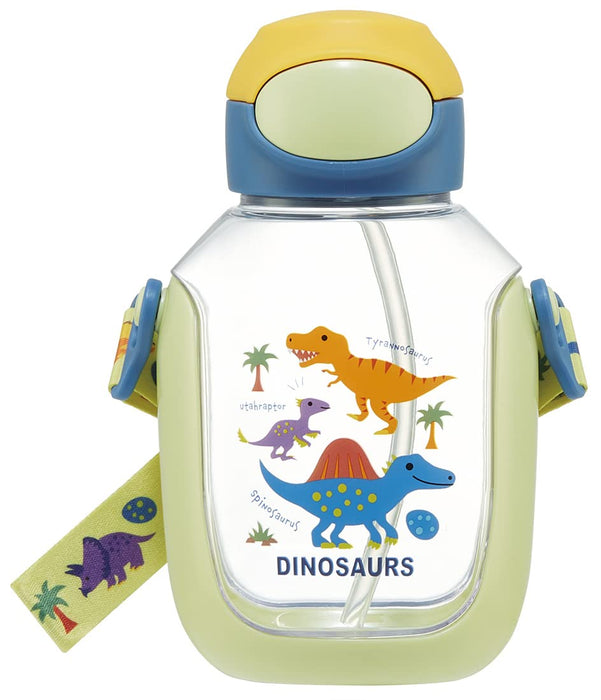 Skater 530ml Kids Water Bottle with Dinosaur Picture & Push Straw for Girls