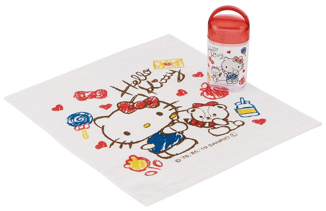 Skater Hello Kitty Wet Towel Set with Case - Sanrio 32 x 30.5 cm - OA5-A Skater