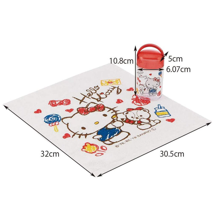 Skater Hello Kitty Wet Towel Set with Case - Sanrio 32 x 30.5 cm - OA5-A Skater