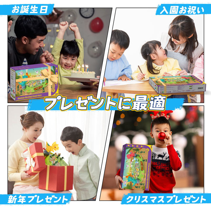 Skirfy 3-In-1 Educational Board Game for Kids with Dinosaurs and Soldiers- Japan Figure Store - #1 Bring To You The Best Japanese Goods