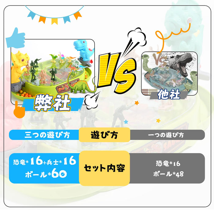 Skirfy 3-In-1 Educational Board Game for Kids with Dinosaurs and Soldiers- Japan Figure Store - #1 Bring To You The Best Japanese Goods