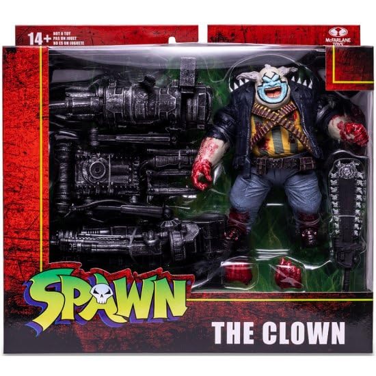 Mcfarlane Toys Spawn 7-Inch Deluxe Clown Action Figure Blood Splatter Edition