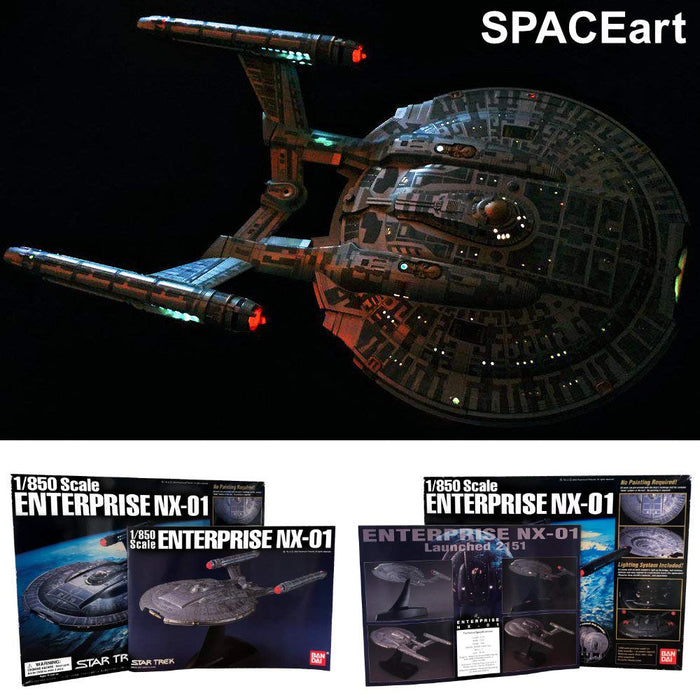 Herds Star Trek Enterprise Nx-01 1/850 Scale Pre-Painted Model by Bandai