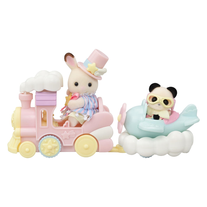 Epoch Sylvanian Families Vergnügungspark Zug- und Flugzeug-Set für Kinder ab 3 Jahren