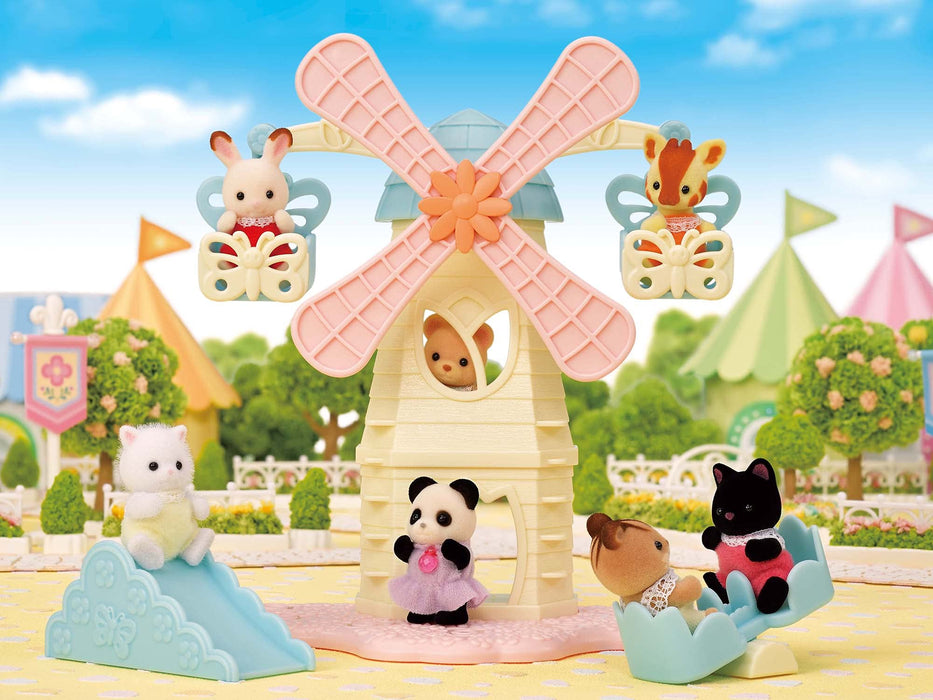 Epoch Sylvanian Families Flower Windmill Play Area Playground Ages 3+