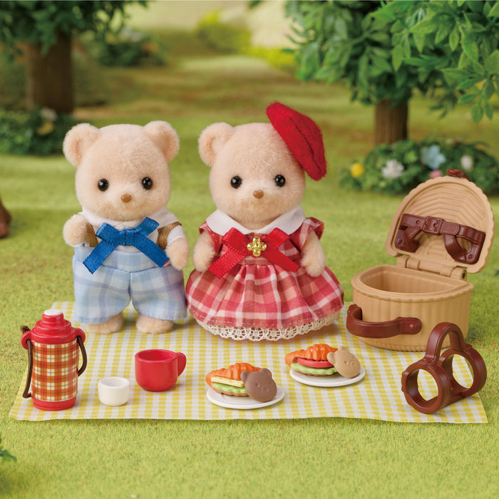 Epoch Sylvanian Families Biscuit Bear Picnic Set for Ages 3+ Dollhouse Toy- Japan Figure Store - #1 Bring To You The Best Japanese Goods