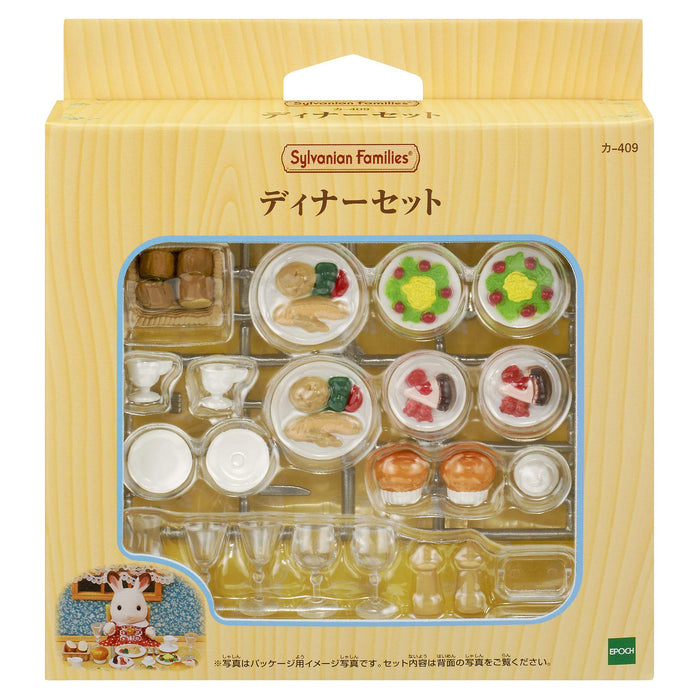 Epoch Sylvanian Families Furniture Dinner Set Ka-409 - Charming Miniature Decor