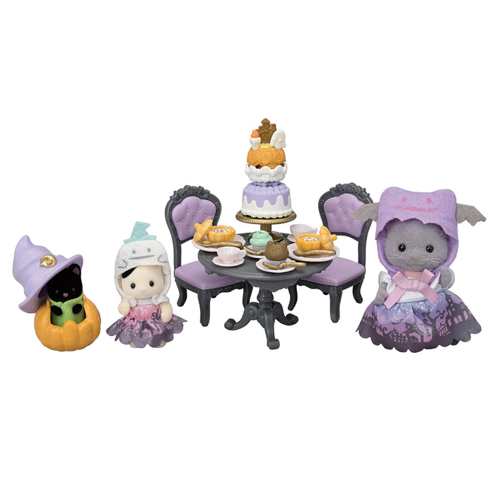 Epoch Sylvanian Families Ensemble de fête d'Halloween saisonnière, 3 ans et plus, jouet pour maison de poupée SE-211