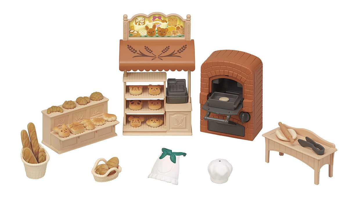 Premier ensemble de boulangerie Sylvanian Families Mi-88 St Mark à partir de 3 ans pour maison de poupée