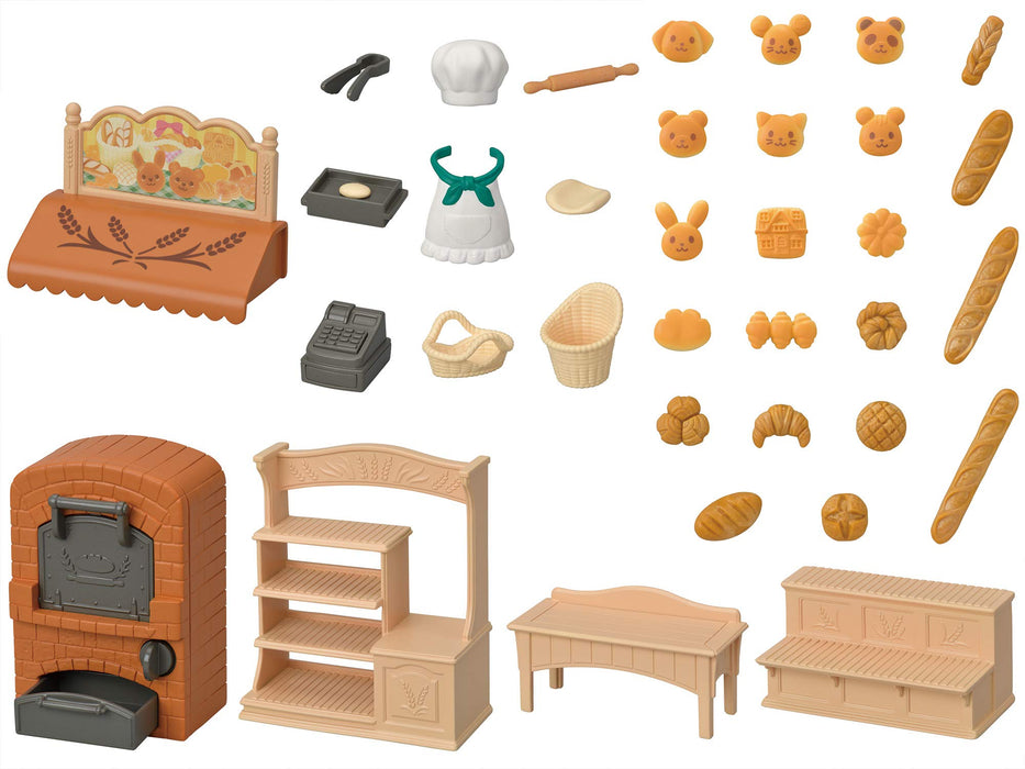 Epoch Sylvanian Families Erstes Bäckerei-Set Mi-88 St Mark, ab 3 Jahren, Puppenhaus-Spielzeug