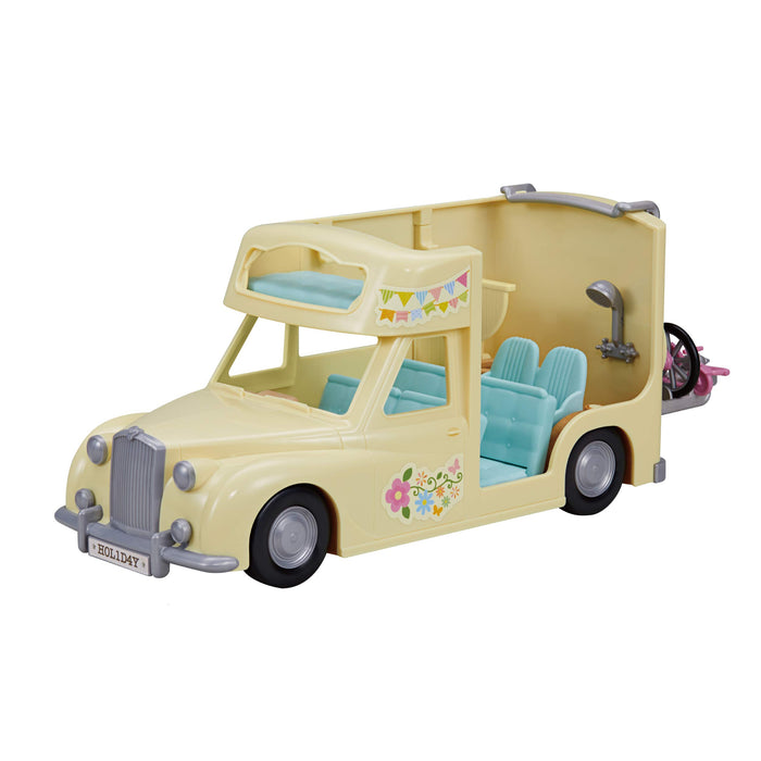 Epoch Sylvanian Families Overnight Camper, Spielzeug-Puppenhausfahrzeug für Kinder ab 3 Jahren