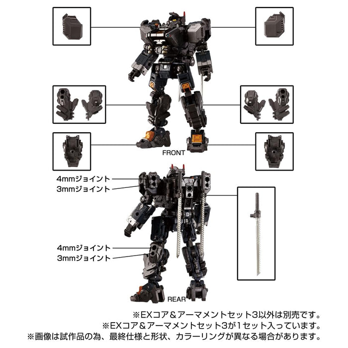 Takara Tomy T-Spark Diaclone Ex Core et Armement Set 3 Figurines