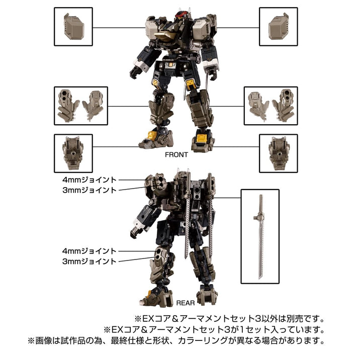 Takara Tomy T-Spark Diaclone Ex Core and Armament Set 3 Figures