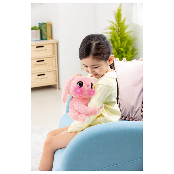 Peluche douce Takara Tomy Hug Me Tightly Pampered Rabbit pour enfants