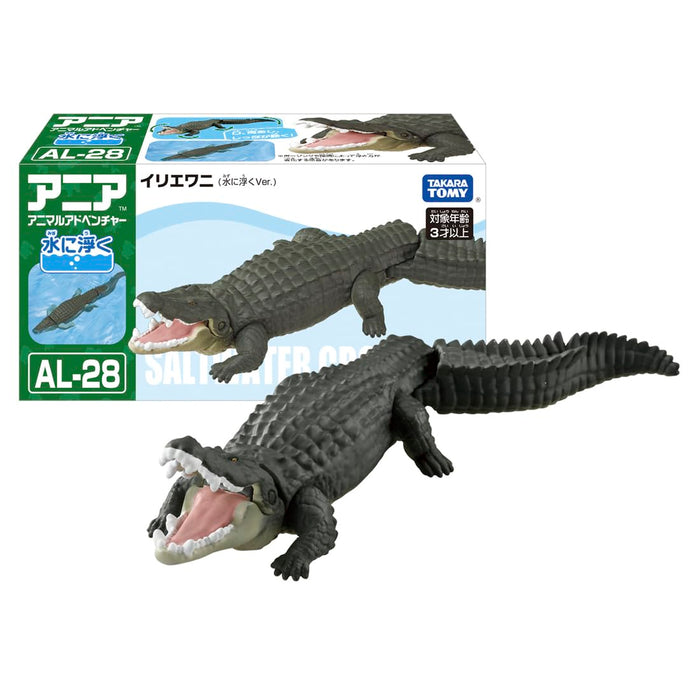 Crocodile d'eau salée flottant Takara Tomy Ania AL-28 pour les 3 ans et plus