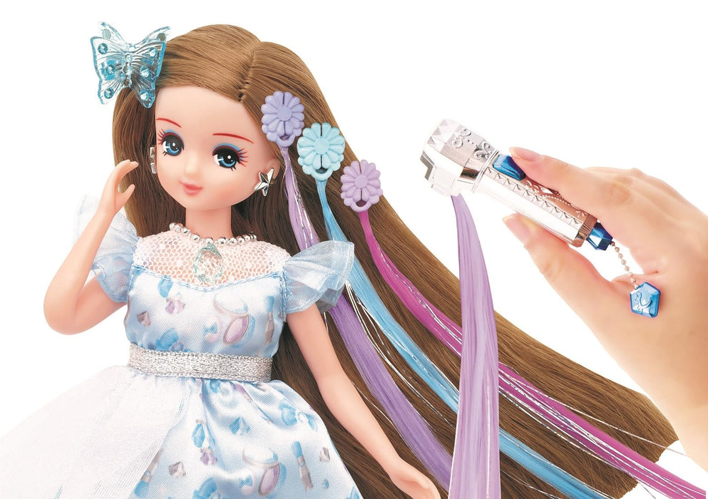 Takara Tomy Licca-Chan Puppe Tsubasa-Chan mit blauem Kleid für Kinder ab 3 Jahren