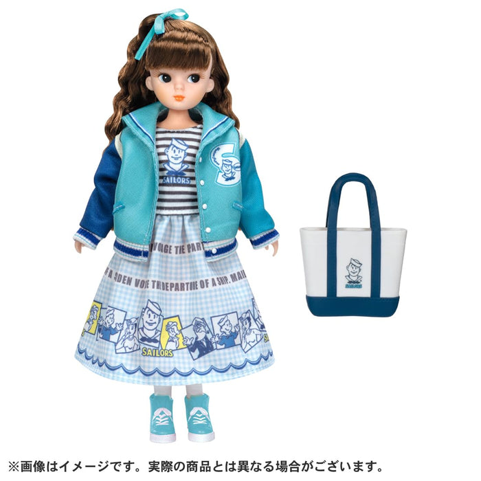 Takara Tomy Licca-Chan Retro Sailor Marine Doll for Ages 3+ Pretend Play