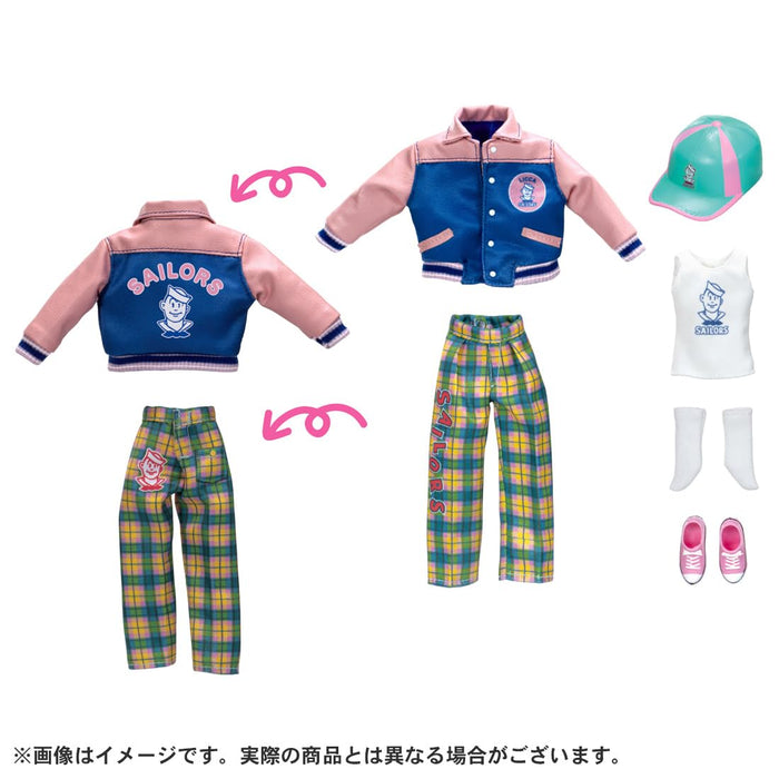 Takara Tomy Licca-Chan Doll with Retro Sailors Stadium Jacket for Ages 3+