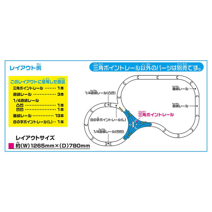 Rail de train miniature à point triangulaire Plarail R-30 de Takara Tomy 932888