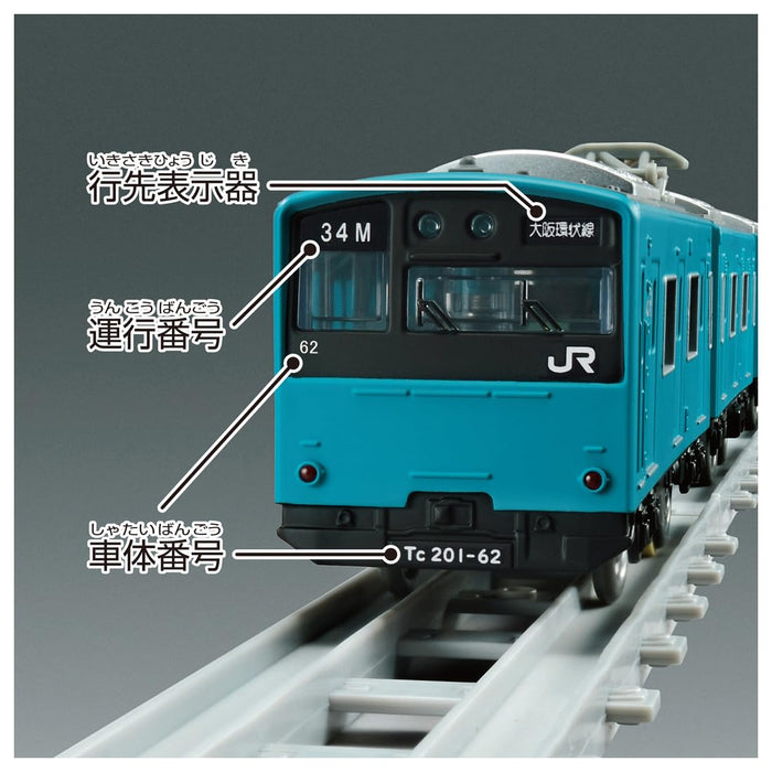 Takara Tomy Plarail 201 Series Commuter Train JR West Sky Blue Toy