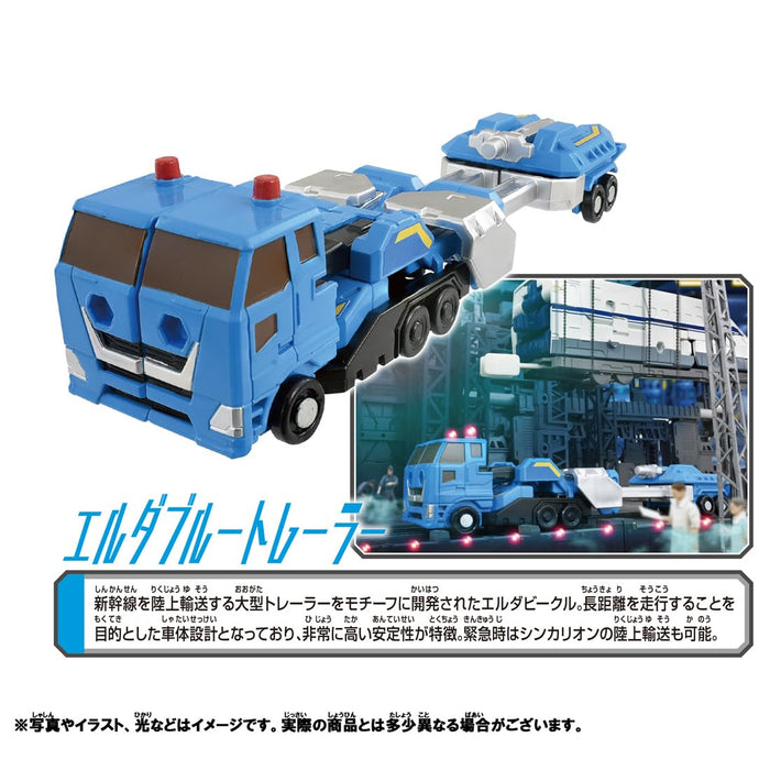 Takara Tomy Plarail Shinkalion Blauer Anhänger Cw Elda Spielzeugeisenbahn-Set