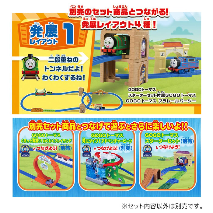 Kit de train d'action Thomas Gogo Plarail de Takara Tomy pour les enfants de 3 ans et plus