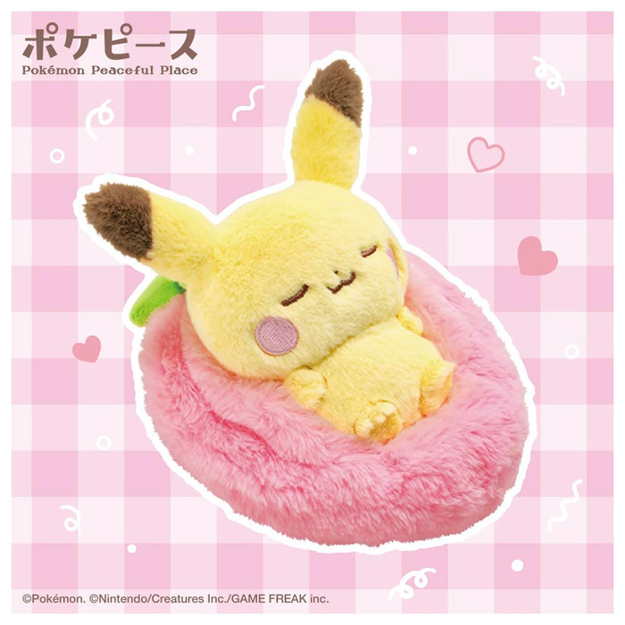 Takara Tomy Pokemon Sleeping Pikachu Plush Toy - Pokepeace Fruit Edition