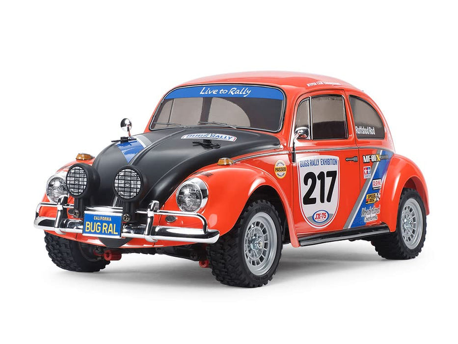 Tamiya 1/10 Elektro-RC-Auto Volkswagen Beetle Rally mit MF-01X-Chassis