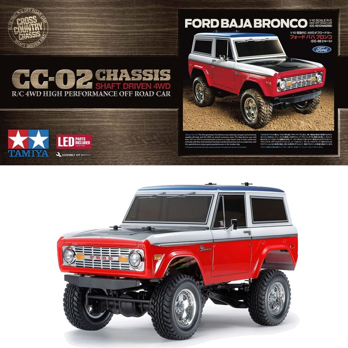 Voiture électrique RC Tamiya 1/10 Châssis Ford Baja Bronco CC-02 58736