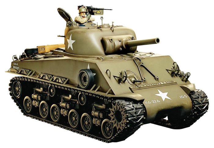 Tamiya 1/16 RC Tank M4 Sherman 105mm Howitzer Full Operation Set Electric