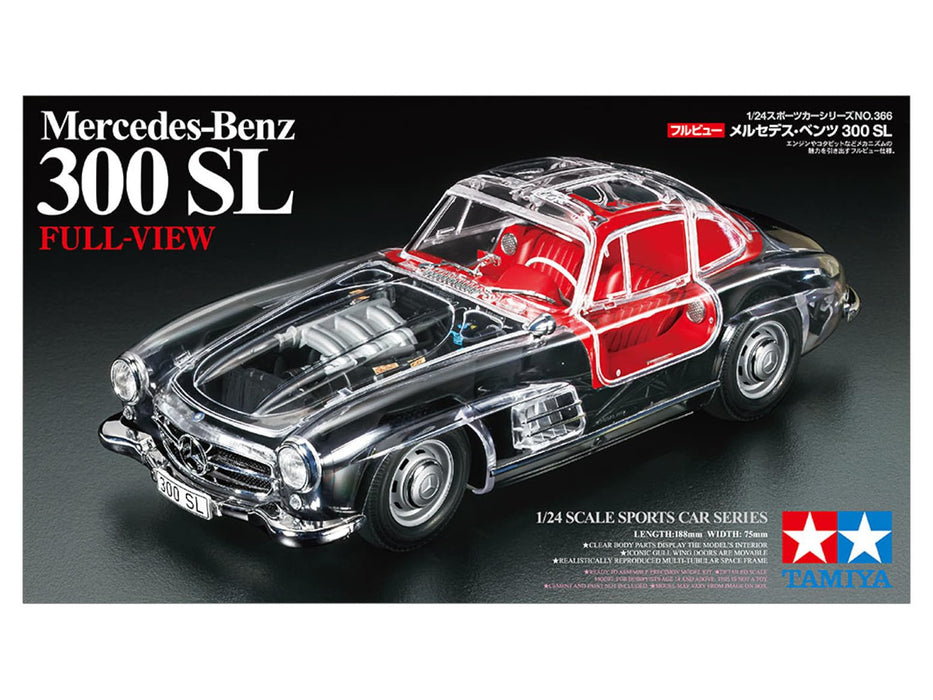 Kit de maquette en plastique Mercedes-Benz 300SL de la série Sports Car de Tamiya 1/24 24366