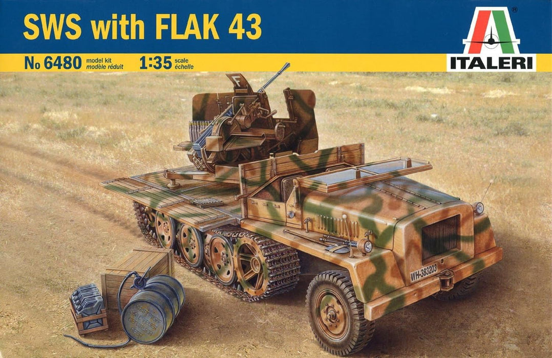 Tamiya 1/35 Deutsches schweres Wehrmachtsfahrzeug mit Flak43 Modell 38480