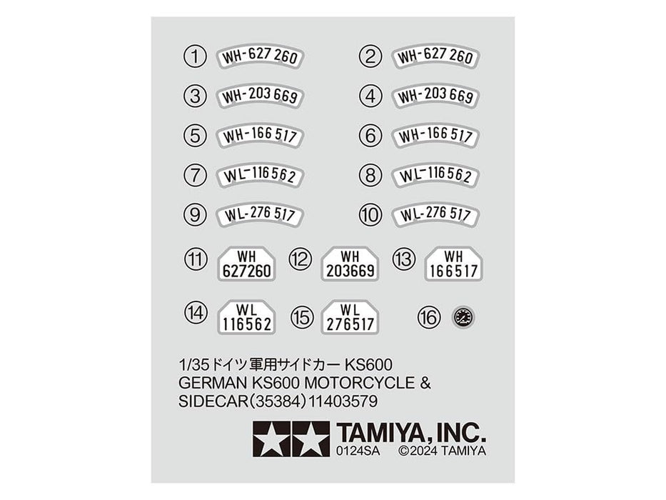 Tamiya 1/35 Militär Miniatur Deutscher Beiwagen Ks600 Kunststoff Modell 35384