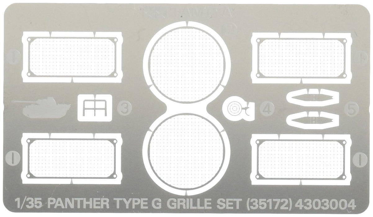 Tamiya 1/35 Deutsch Panther G Ätzen Grill Set Kunststoff Modell Teile 35172