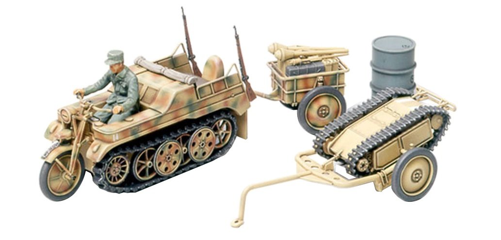 Tamiya 1/48 Deutsches Kettenkrad und Infanteriekarren Modellbausatz 32502