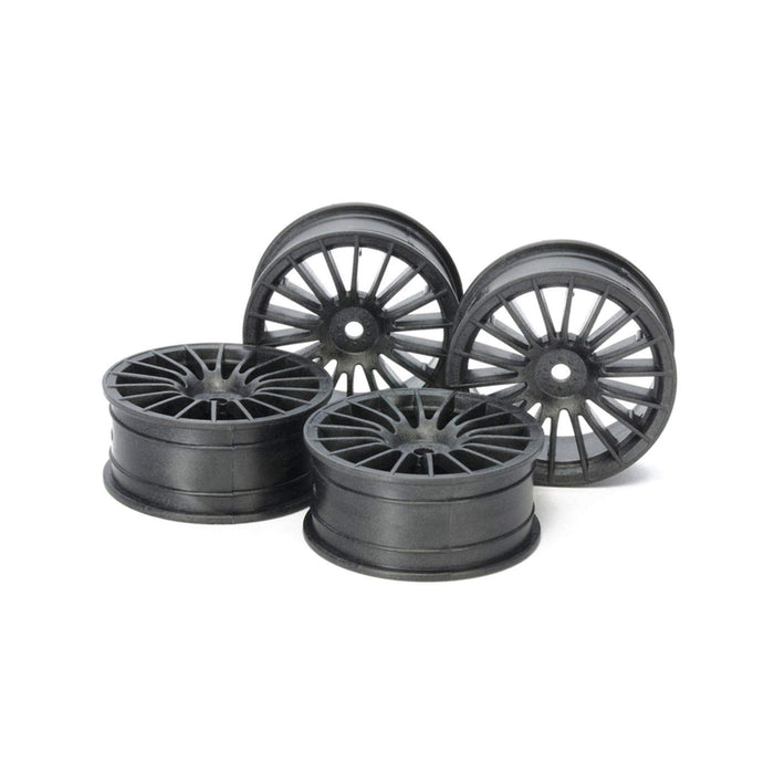 Roues renforcées Tamiya à 18 rayons, largeur 24 mm, décalage 0, 4 pièces, pour voiture de tourisme 54738