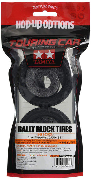 Tamiya Hop-Up Rally Block Tires Soft 2 Pieces Op. 1861 54861