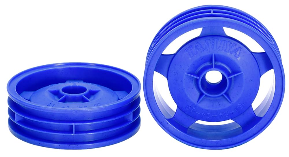 Tamiya 2WD Buggy Front Star Dish Wheels Blue Op.1680 Hop-Up 54680