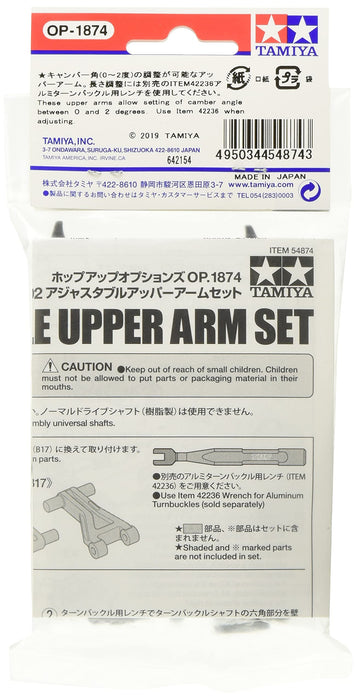 Tamiya TT-02 Adjustable Upper Arm Set 54874 - High Performance Hop-Up Option