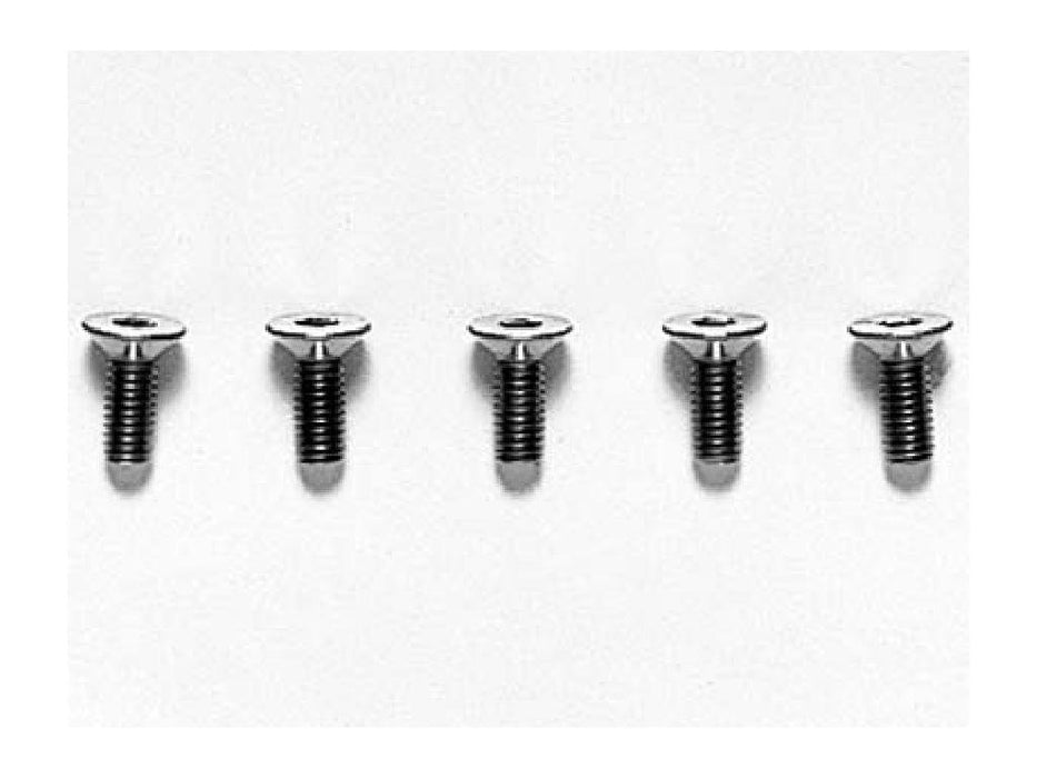 Tamiya Hop-Up Titanium 3x8mm Hex Flat Head Screws (5pcs)