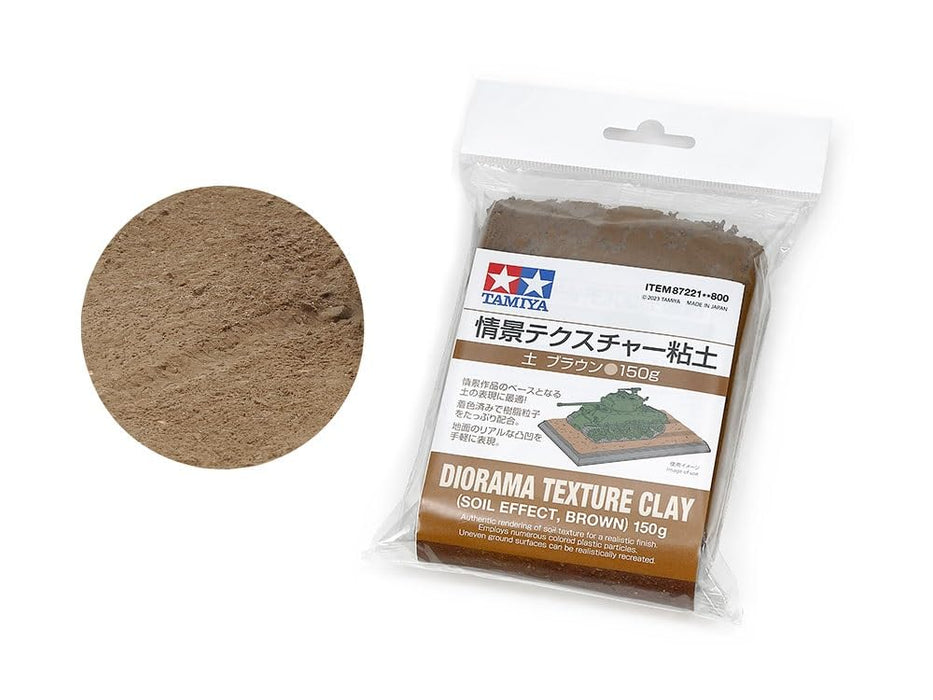 Tamiya Diorama Texture Clay Terre Brune 150G - Matériel de maquillage 87221