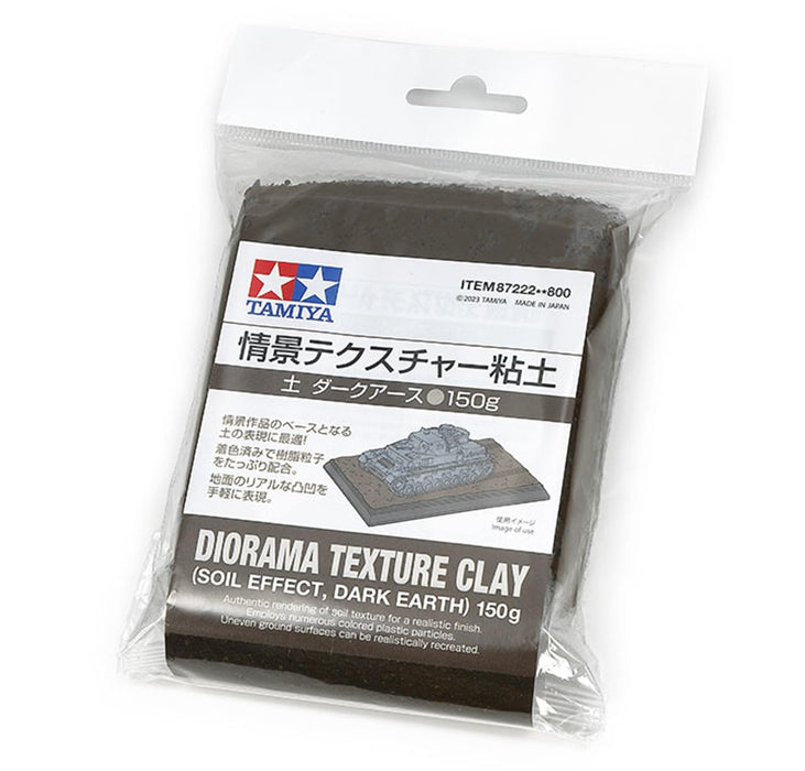 Tamiya Diorama Texture Clay Dark Earth 150G - Série de matériaux de maquillage n° 222