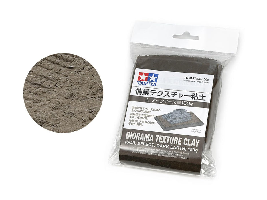 Tamiya Diorama Texture Clay Dark Earth 150G - Série de matériaux de maquillage n° 222