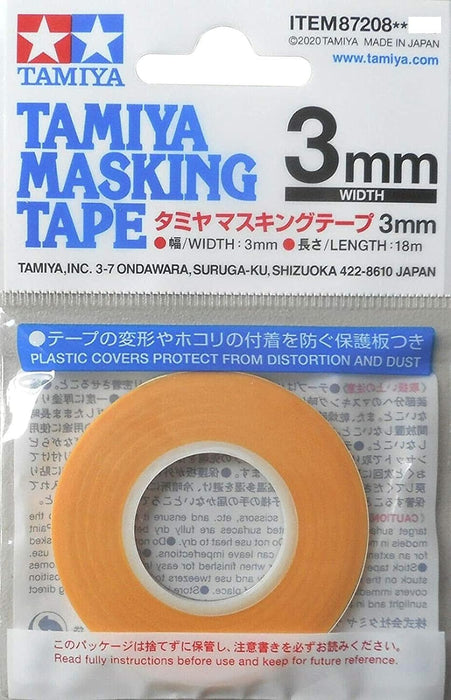 Ruban de masquage Tamiya 3 mm Outil de modèle 87208 - Série de matériel de maquillage n° 208