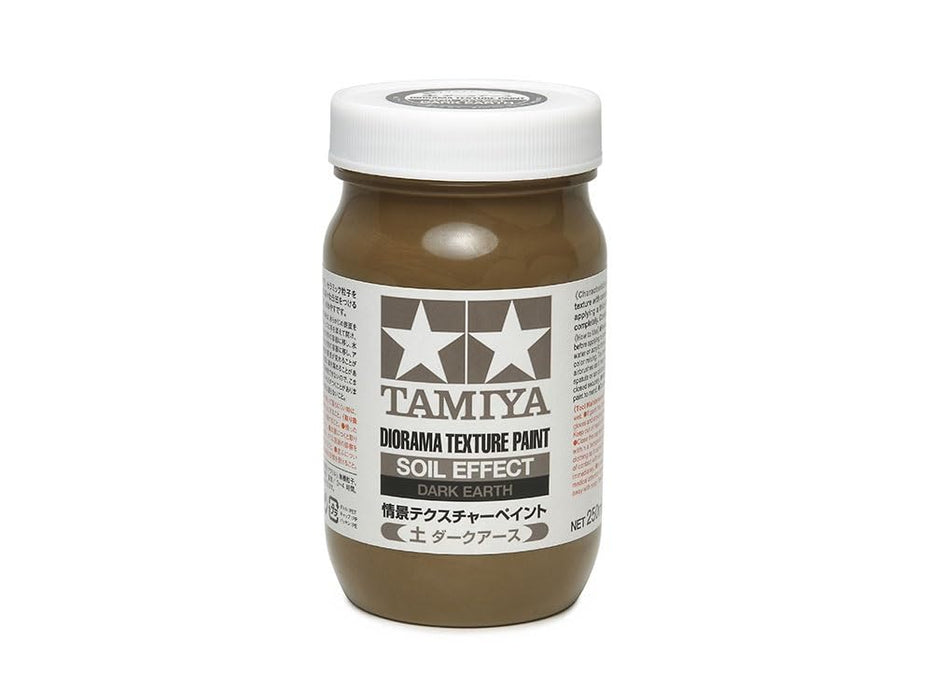 Peinture de texture pour diorama Tamiya Terre/Terre sombre 250 ml - Peinture pour modèle 87121