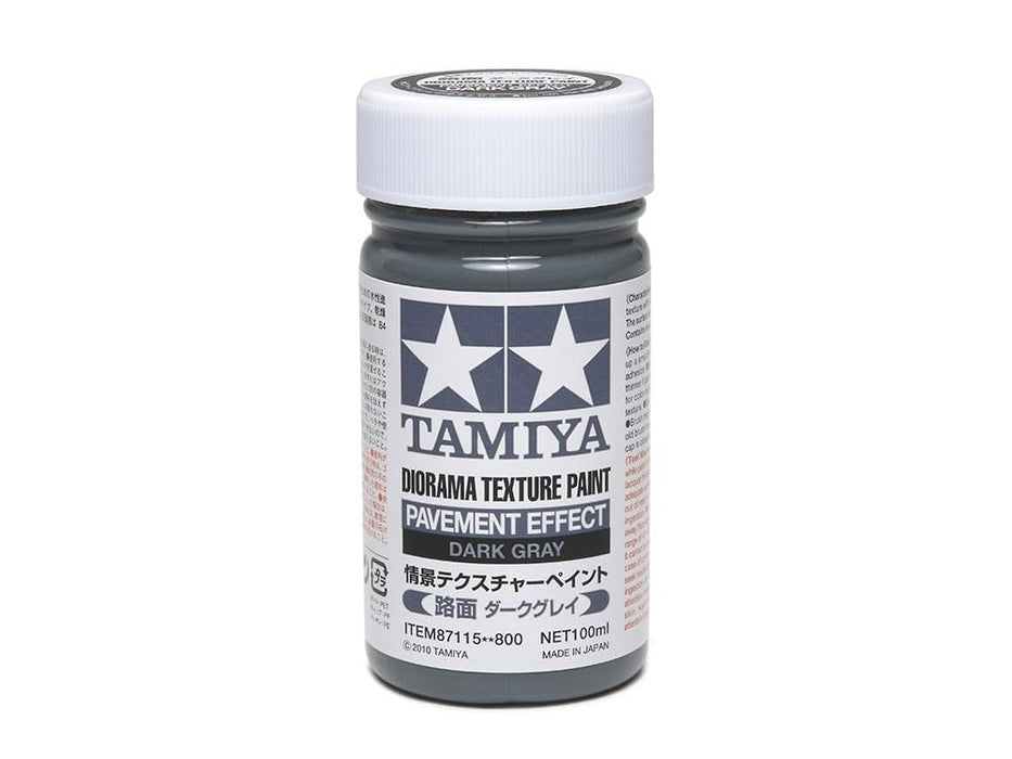 Peinture de texture de paysage Tamiya pour surface de route, gris foncé, 100 ml, peinture pour modèle 87115